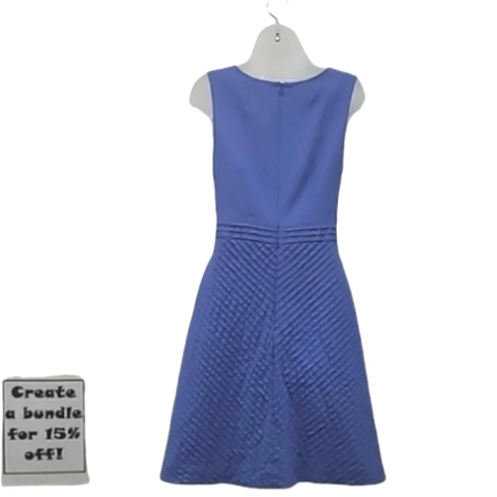 J. Crew Chevron Dress Pleated A Line Plunging V-Neck Sleeveless Above Knee Sz 6